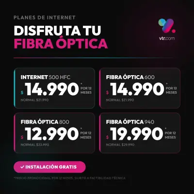 TV hogar vtr + fibra óptica - miniatura 3