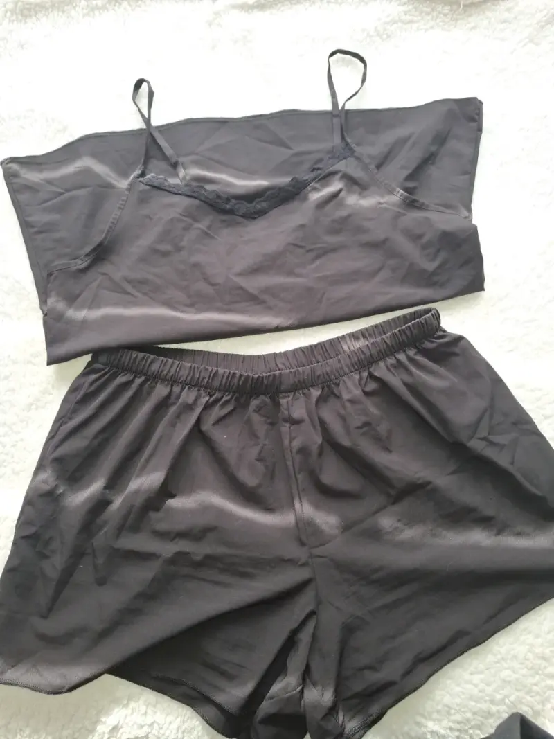 Conjunto pijama negro mujer - 1