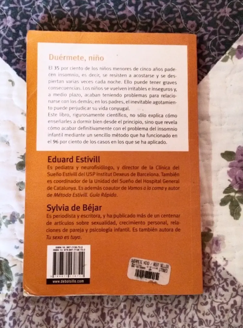 Libro Duérmete, niño - Estivill - 2