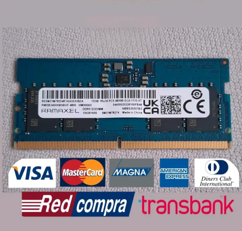 2 Memorias RAM 12GB DDR5 SODIMM 4800