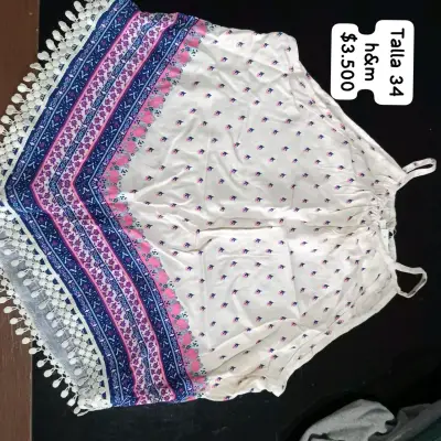 Polera estampado H&M blanco - miniatura 1