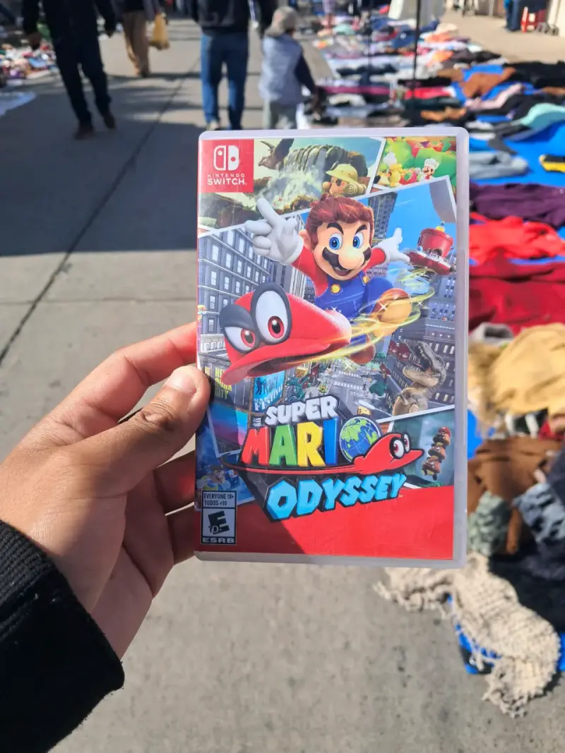 Caja del juego de super mario odyssy