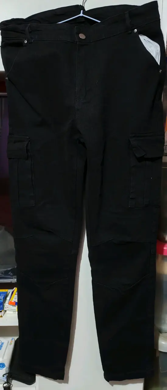 Pantalón cargo negro hombre - 2