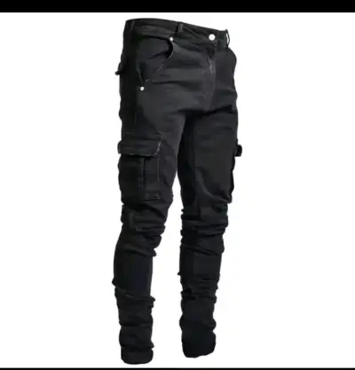 Pantalón cargo negro hombre - miniatura 4