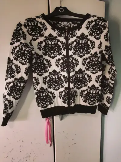 Chaleco niña, estampada blanco y negro - miniatura 1