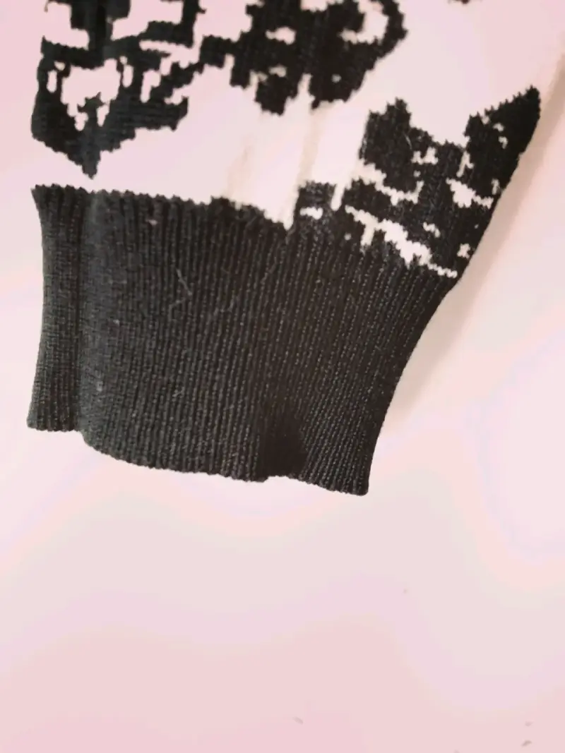 Chaleco niña, estampada blanco y negro - 3