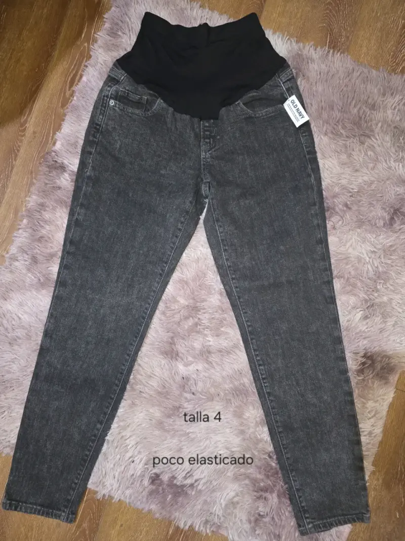 Jeans maternales grises talla 4 - 1