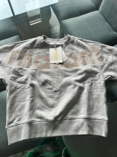 Sudadera gris con logo - miniatura 1