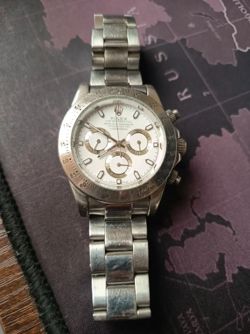 Reloj metálico con cronógrafo copia Rolex Daytona - 3