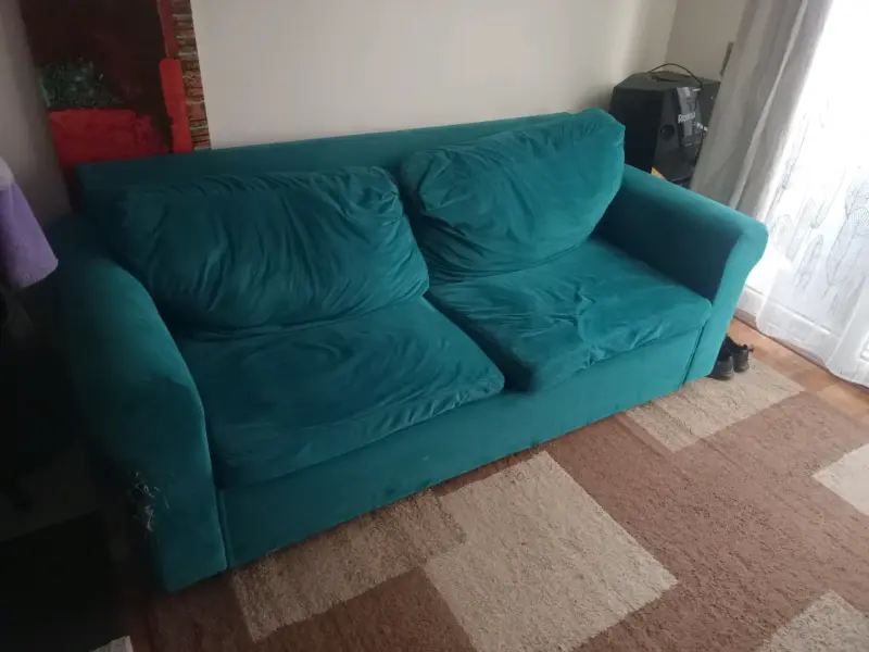 Sofá cama verde 2 plazas