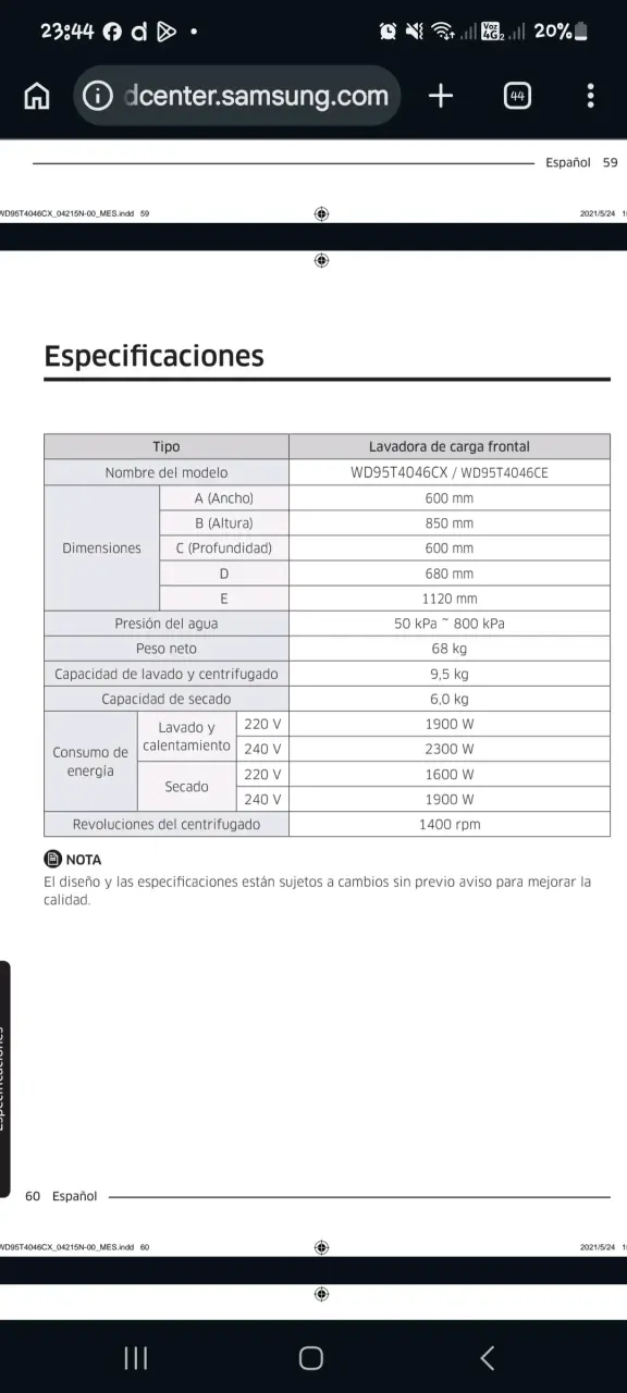 Lavadora secadora Samsung negra - 5