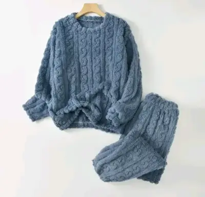 Pijama de felpa azul para hombre talla XL XXL - miniatura 2