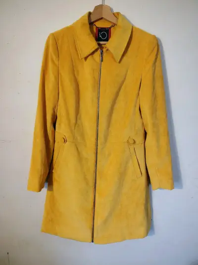 Abrigo largo amarillo con cierre - miniatura 1