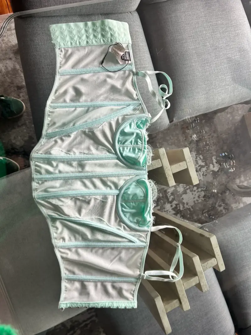 Corset verde claro elegante - 1