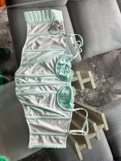Corset verde claro elegante - miniatura 1