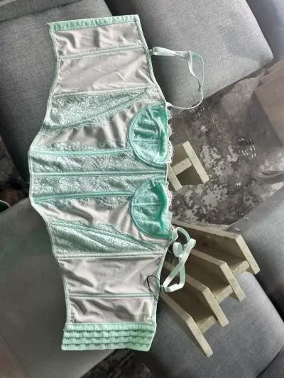 Corset verde claro elegante - miniatura 2