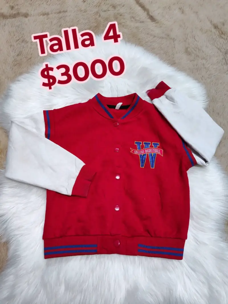 Chaqueta infantil roja talla 4