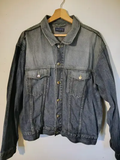 Chaqueta de mezclilla azul gris - miniatura 1