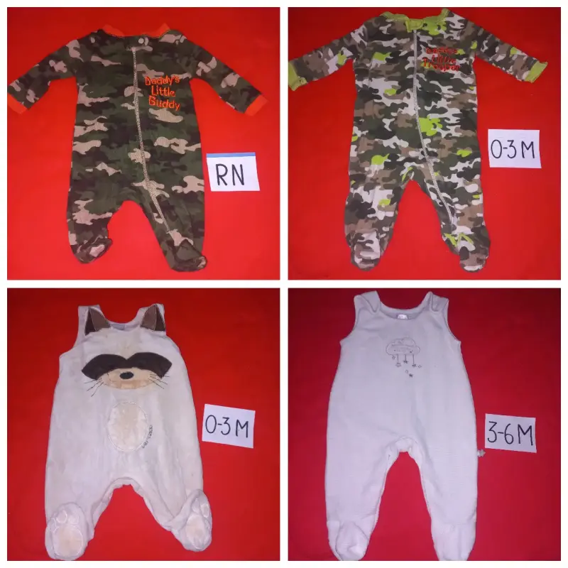Conjunto enteritos bebe varias tallas a $2000c/u - 1