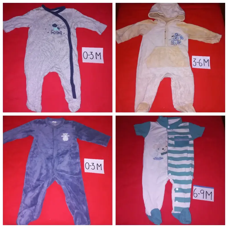 Conjunto enteritos bebe varias tallas a $2000c/u - 2