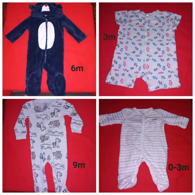 Conjunto enteritos bebe varias tallas a $2000c/u - 5