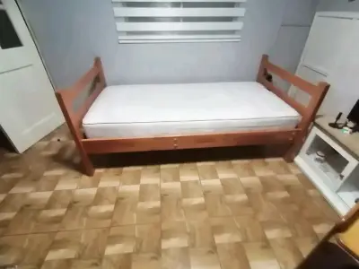 Cama individual madera - miniatura 1