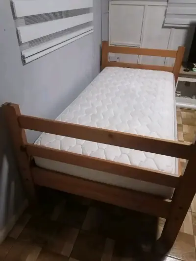 Cama individual madera - miniatura 2
