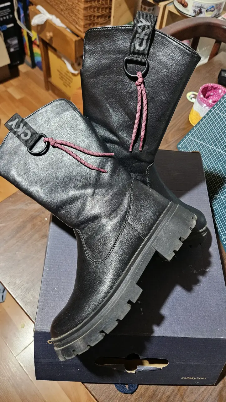Botas de cuero marrón colloki - 4