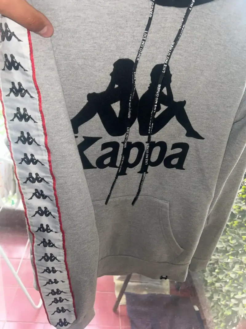 Polerón gris con capucha Kappa original - 3