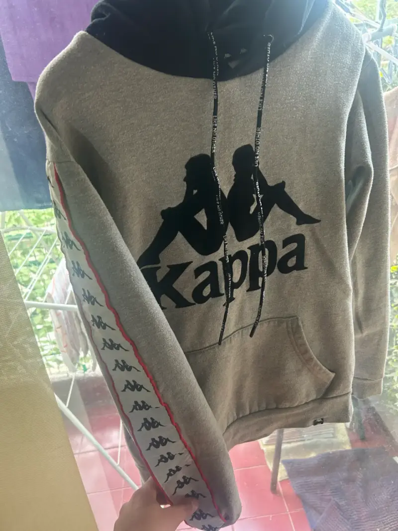 Polerón gris con capucha Kappa original - 4