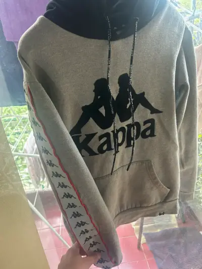 Polerón gris con capucha Kappa original - miniatura 4