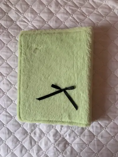Binder/Carpeta aesthetic kawaii peludita verde - miniatura 3