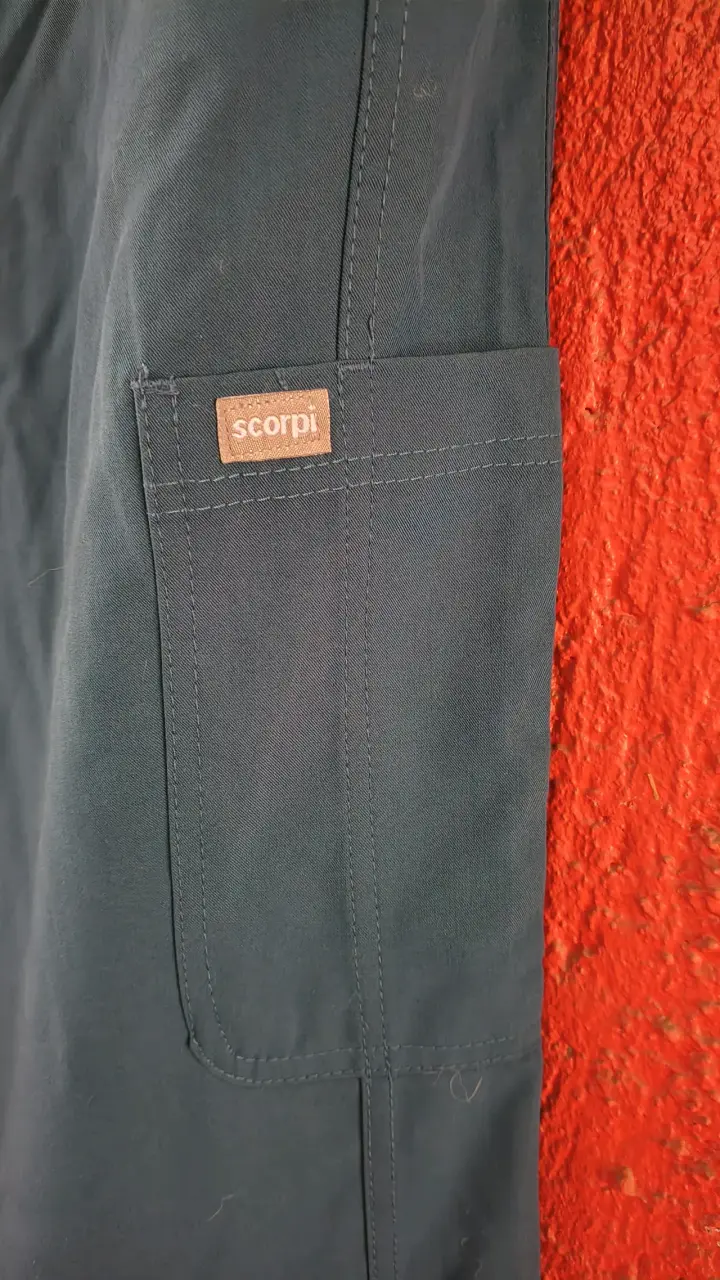 Pantalón clínico verde petróleo con cordón - 3