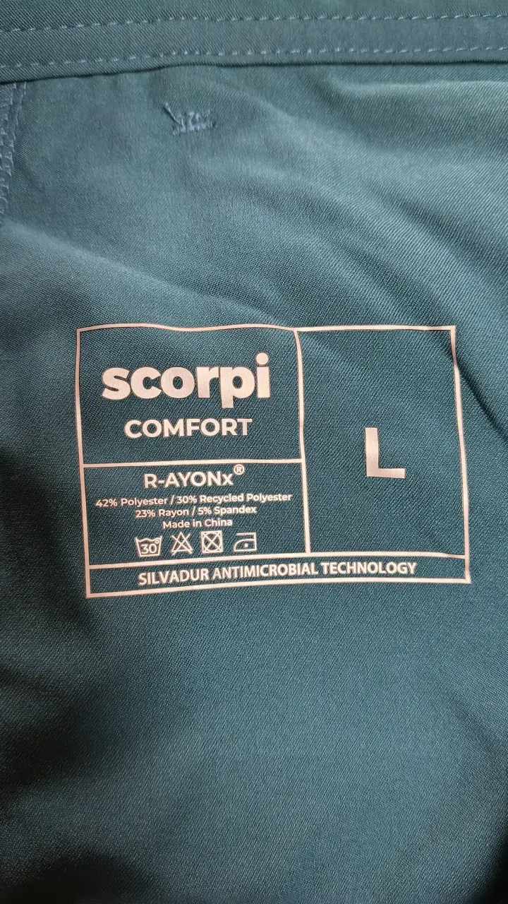 Pantalón clínico verde petróleo con cordón - 5