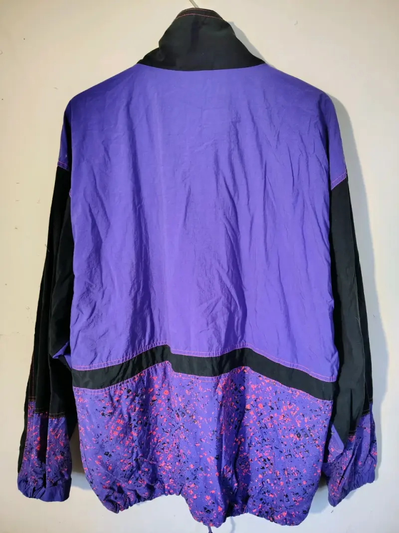 Chaqueta vintage morada y negra - 4