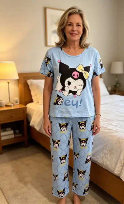 Pijama azul con personaje animado talla M/L - miniatura 1
