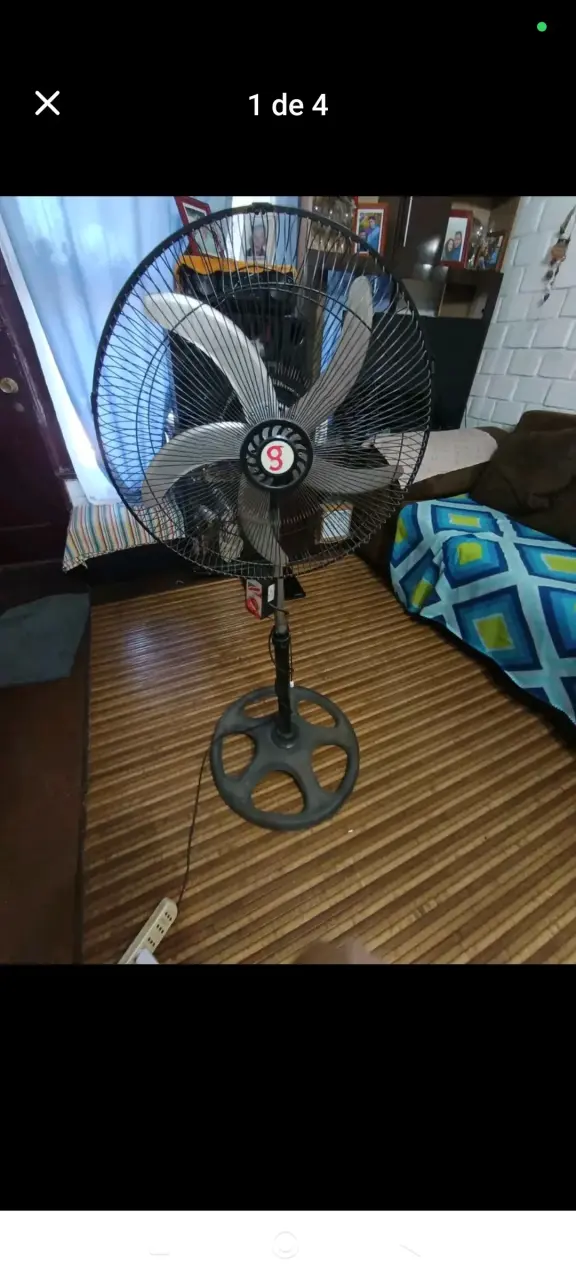 Ventilador de pie negro - 2