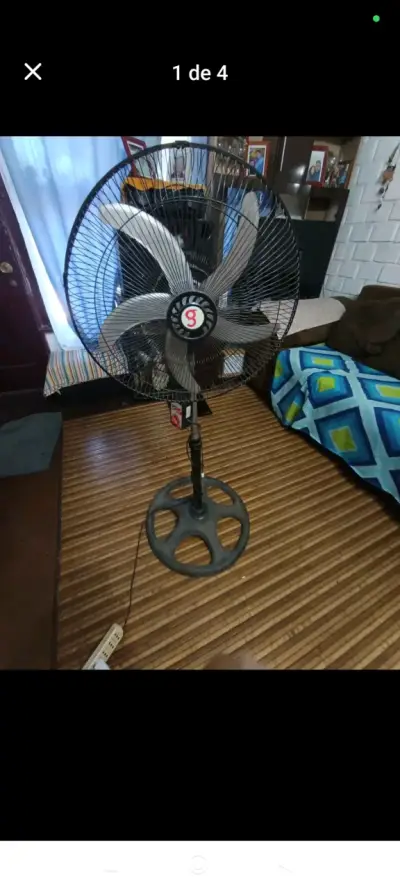 Ventilador de pie negro - miniatura 2