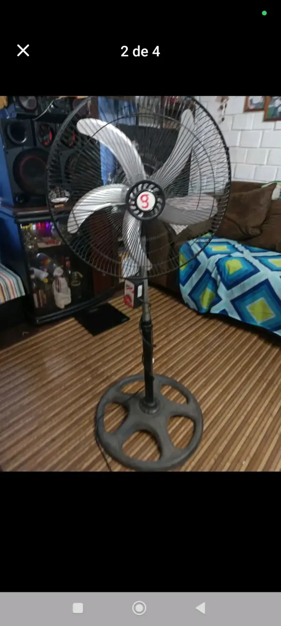 Ventilador de pie negro - 3
