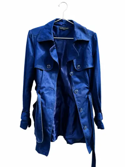 Abrigo trench azul mujer - miniatura 1
