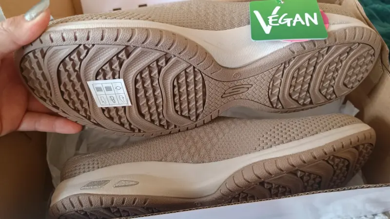 Zapatillas tejidas beige veganas - 3