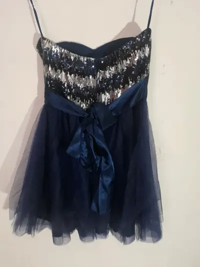 Vestido strapless corto de fiesta - miniatura 3