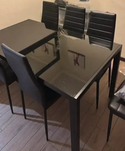 Conjunto comedor negro 6 sillas - miniatura 7