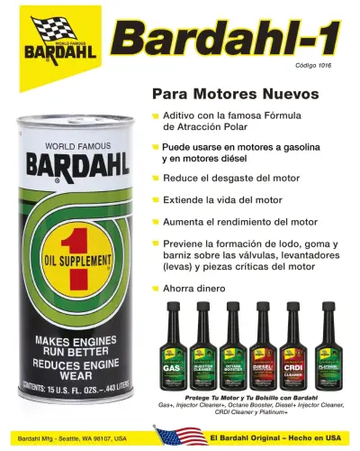 Fortificador Aceite Motor Bardahl (B-1 ) 443 ml - miniatura 1