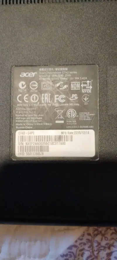 Laptop Acer Chromebook C740 series - miniatura 4