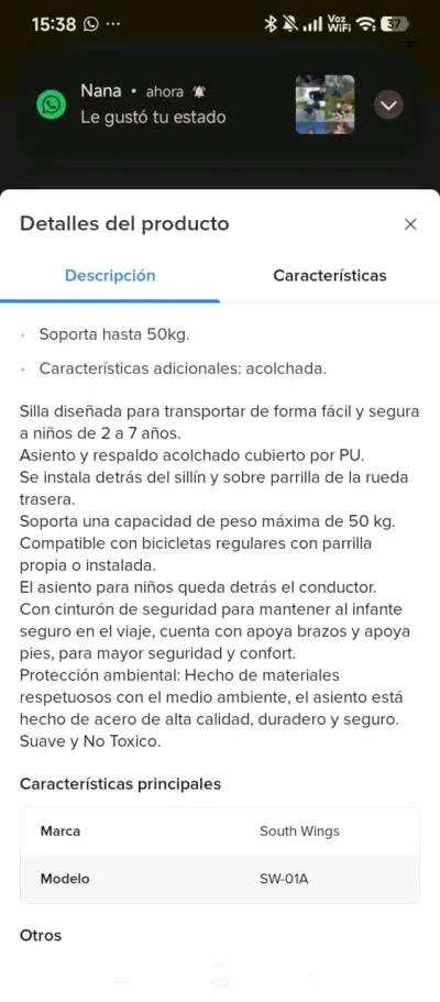 Silla de bicicleta para niños - miniatura 4