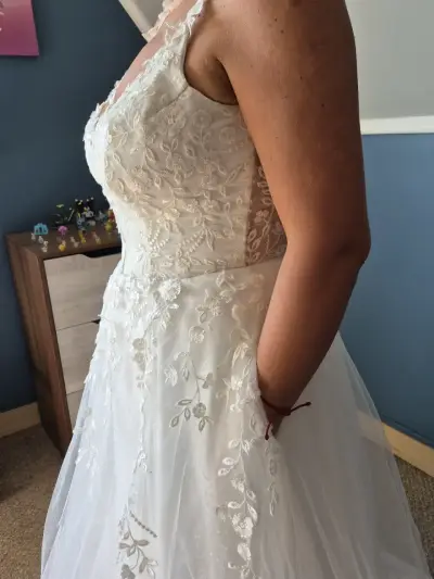 Vestido de novia encaje blanco - miniatura 4