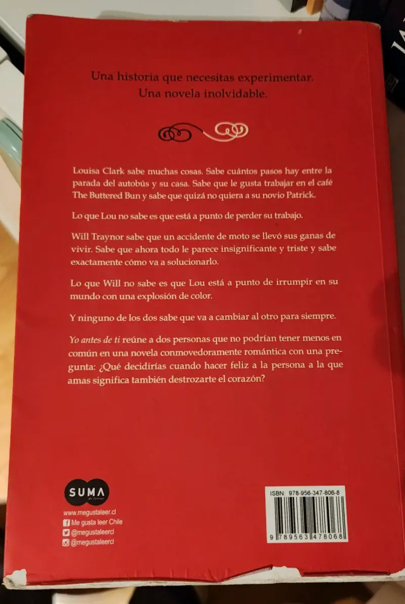 Libro Yo Antes de Ti - 2