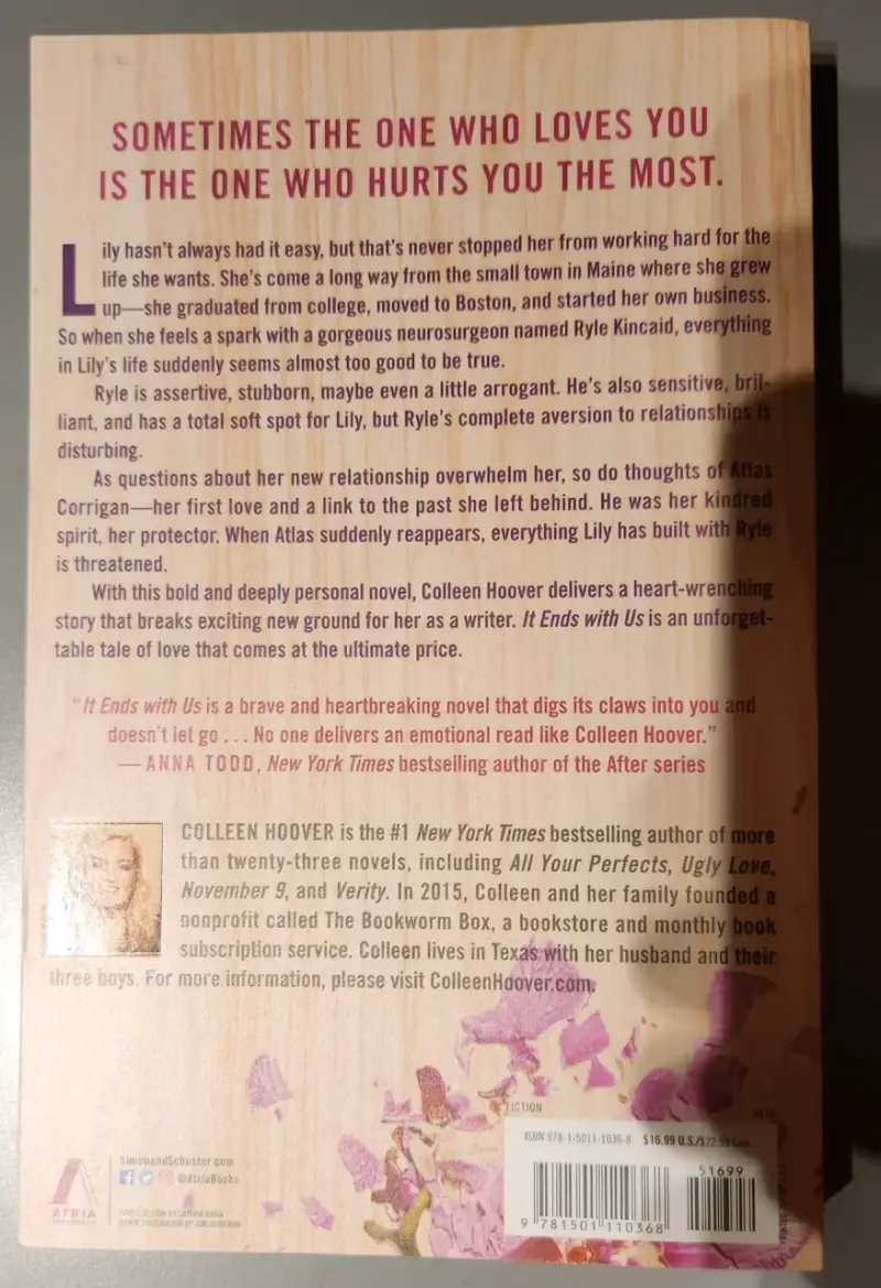 Libro 'It Ends With Us' Colleen Hoover - 2