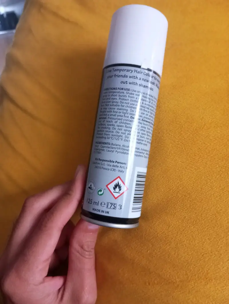 Spray Pelo Blanco Temporal 125ml - Importado nuevo - 2